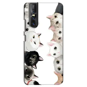 Силиконовый чехол с котиком для Vivo V15 Pro (Коты)