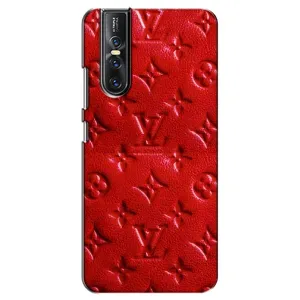 Текстурный Чехол Louis Vuitton для Виво В15 Про (Красный ЛВ)