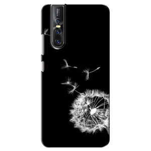 Силіконовий Чохол з кульбабками на Vivo V15 Pro (Кульбабка на чорному)