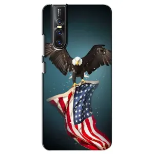 Чехол Флаг USA для Vivo V15 Pro (Орел и флаг)