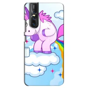 Чехол Unicorn на Vivo V15 Pro (Радуга единорожка)