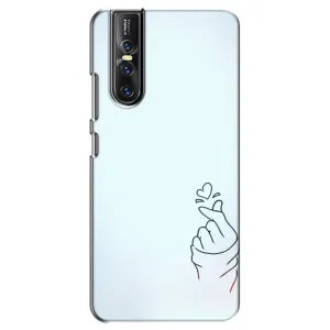 Чехлы (Знак сердечка) на Vivo V15 Pro (Сердце на голубом)