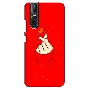 Чехлы (Знак сердечка) на Vivo V15 Pro (Сердце на красном)
