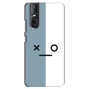 Силиконовые Чехлы (смешные стикеры) для Vivo V15 Pro (Серо-белый)