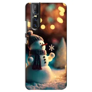 Чехлы на Новый Год Vivo V15 Pro (Снеговик праздничный)