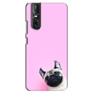 Бампер для Vivo V15 Pro с картинкой "Песики" (Собака на розовом)