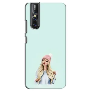 Силіконовый Чохол на Vivo V15 Pro з картинкой Модных девушек (В шапці)