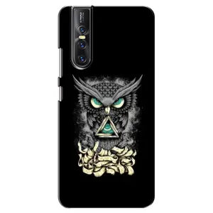 Чохли з принтом СОВИ для Vivo V15 Pro (Зелені очі)