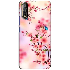 Чехол с принтом САКУРЫ на ViVO V17 Neo (Бабочки на сакуре)