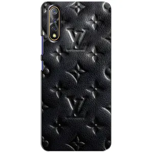 Текстурный Чехол Louis Vuitton для Виво В17 Нео (Черный ЛВ)