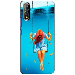 Чехол Стильные девушки на ViVO V17 Neo (Девушка на качели)