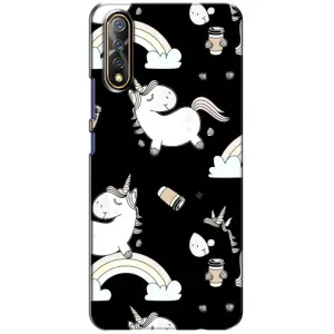 Чехол Unicorn на ViVO V17 Neo (Единорог с кофе)