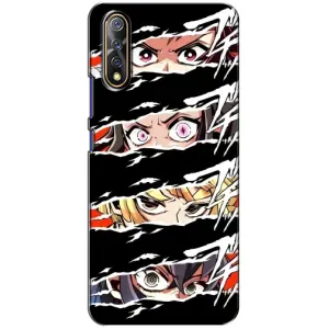 Силиконовые чехлы с глазами Anime для Виво В17 Нео (Глаза на чорном)