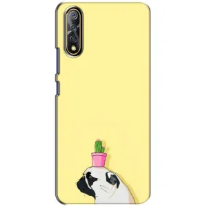Бампер для ViVO V17 Neo с картинкой "Песики" (Кактус на голове)