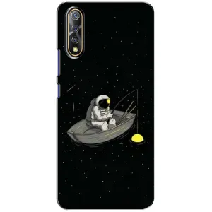 Силиконовый Чехол с принтом "Космонавты" на ViVO V17 Neo (Космонавт на рыбалке)
