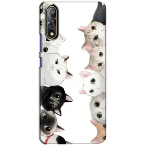 Силиконовый чехол с котиком для ViVO V17 Neo (Коты)