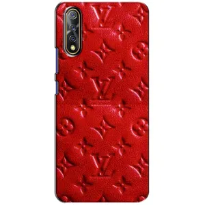 Текстурный Чехол Louis Vuitton для Виво В17 Нео (Красный ЛВ)