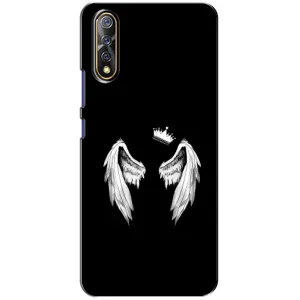 Чехол (Корона на чёрном фоне) для Виво В17 Нео (Крылья и корона)