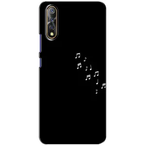 Чехол с картинками на черном фоне для ViVO V17 Neo (Ноты)