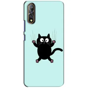 Силиконовый чехол с котиком для ViVO V17 Neo (Падающий кот)