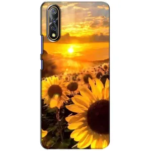 Чехол с Цветами для ViVO V17 Neo (поле подсолнухов)