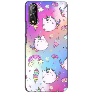 Чехол Unicorn на ViVO V17 Neo (Радуга и Единорог)