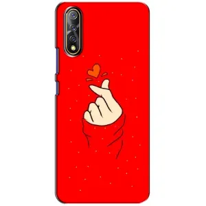 Чехлы (Знак сердечка) на ViVO V17 Neo (Сердце на красном)
