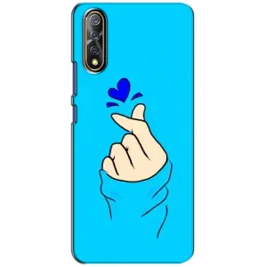 Чехлы (Знак сердечка) на ViVO V17 Neo (Сердце на синем)