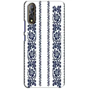 Силиконовый Чехол на ViVO V17 Neo с картинкой Вышиванки (Синяя вышиванка)