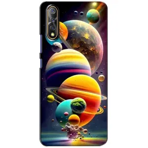 Чехол (ТПУ) с планетами на ViVO V17 Neo (Солнечна система)