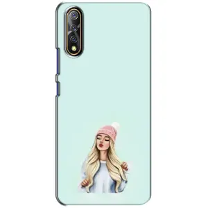 Силиконовый Чехол на ViVO V17 Neo с картинкой Стильных Девушек (В шапке)