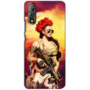 ЗСУ Чехлы (TPU) для ViVO V17 Neo (Женщина солдат)