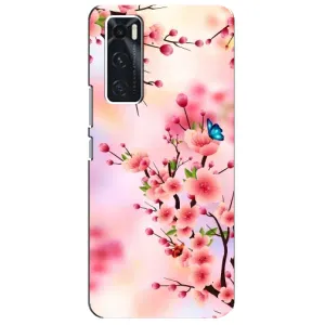 Чохол з картинкою Сакури на ViVO V20 se (Метелики на сакурі)