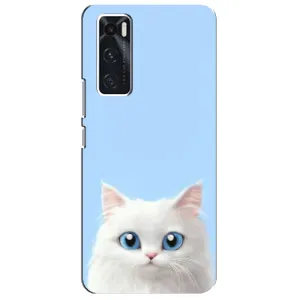 Чехол на тематику: Коты для Vivo V20 se (Белый кот)