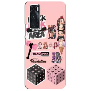Чехлы с картинкой для ViVO V20 se (BLACK PINK коллаж)