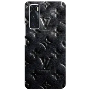Текстурный Чехол Louis Vuitton для Виво В20 СЕ (Черный ЛВ)