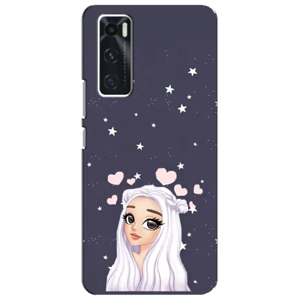 Чехол с рисунком «Девушка и сердечки» для Vivo V20 se Чехол с рисунком «Девушка и сердечки» для Vivo V20 se