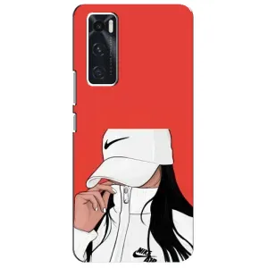 Силіконовый Чохол на ViVO V20 se з картинкой Модных девушек (Дівчина Nike)