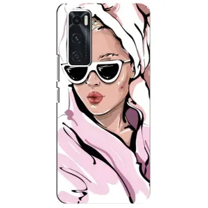 Чохол з картинкою Модні Дівчата ViVO V20 se (Дівчина в халаті)