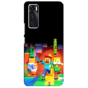 Чехлы для ViVO V20 se (Персонажи Майн Крафт) (Герой Майнкрафт)