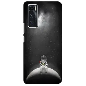 Силіконовый Чохол з принтом "Космонавти" на ViVO V20 se (Космонавт романтик)