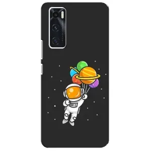 Силіконовый Чохол з принтом "Космонавти" на ViVO V20 se (Космонавт з кульками)