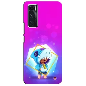 Чохол Бравл Старс для ViVO V20 se (Леон у костюмі Акули)