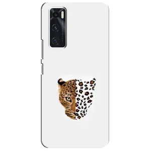 Чохол з леопардовим принтом на ViVO V20 se (Леопард на білому)