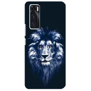 Чохол з картинкою на ViVO V20 se (Лев – синій)