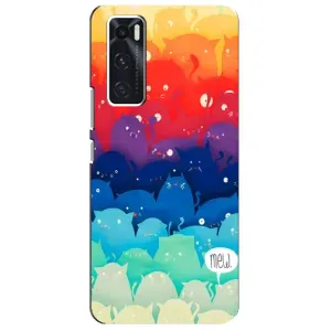 Силиконовый чехол с котиком для ViVO V20 se (Mew)