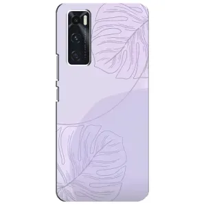 Чохол квітковий дизайн для ViVO V20 se (Монстера фіолетова)