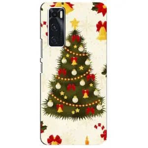 Чехол Новогодняя Елка на ViVO V20 se (Новогодний принт)
