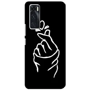 Чохол (Знак сердечка) для ViVO V20 se (Сердечко на чорному)