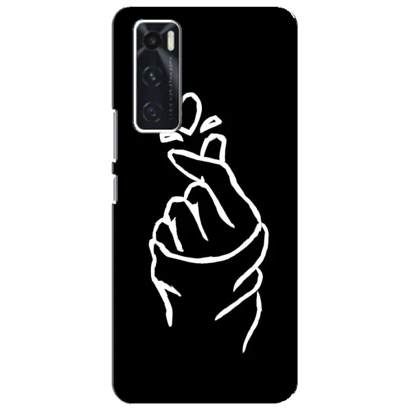 Чехол с рисунком «Сердце на черном» для Vivo V20 se Чехол с рисунком «Сердце на черном» для Vivo V20 se